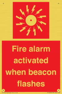Fire alarm activated when beacon flashes